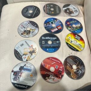 Assorted PlayStation Game Discs scratched- do not work